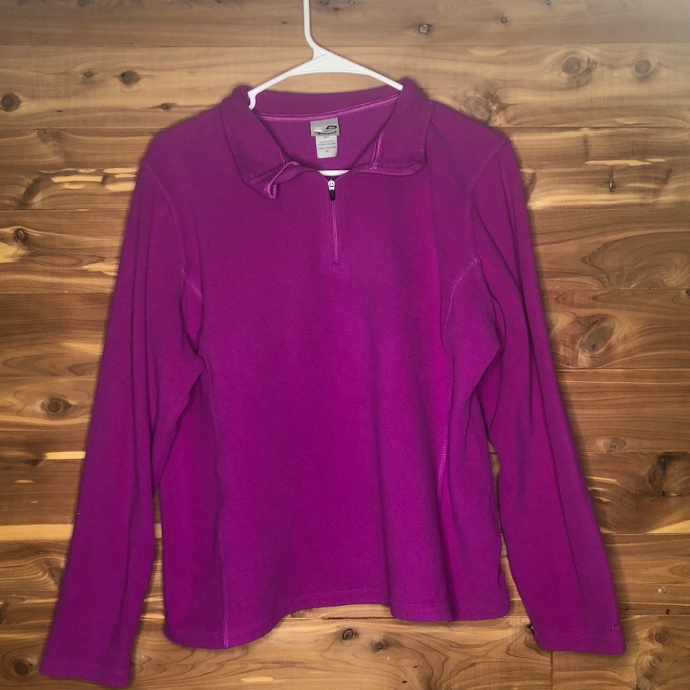 Champion 3/4 zip Purple Fleece Pull Over XL
